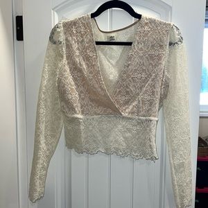 Wilfred Lace Crop Blouse